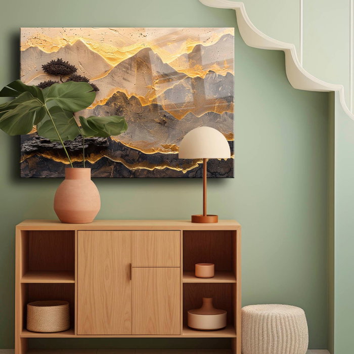 Wallity Camtbl-078 Pintura de Vidrio Templado Decorativo Multicolor 50 x 70 cm